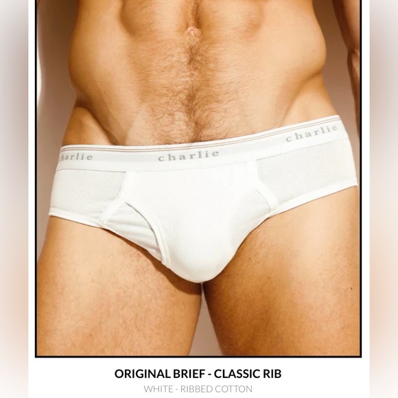 Charlie by MZ Other - NEW Charlie by Matthew Zink. Original Brief. Size M. White. Ribbed Cotton.
